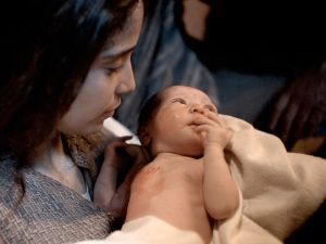 seorang bayi dan ibunya sebagai ilustrasi kisah singkat nabi isa